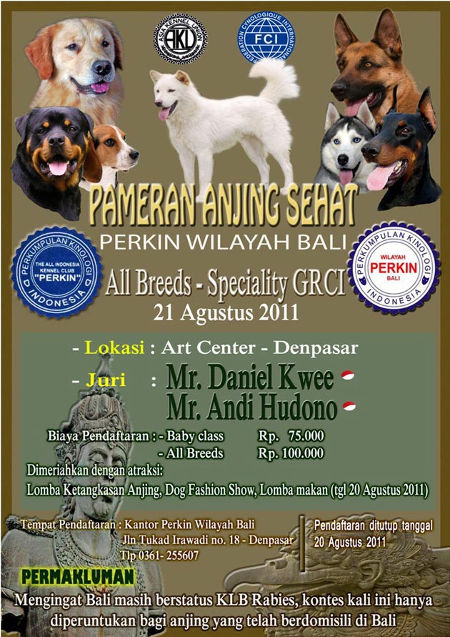 Pameran Anjing Sehat (Denpasar - Bali)