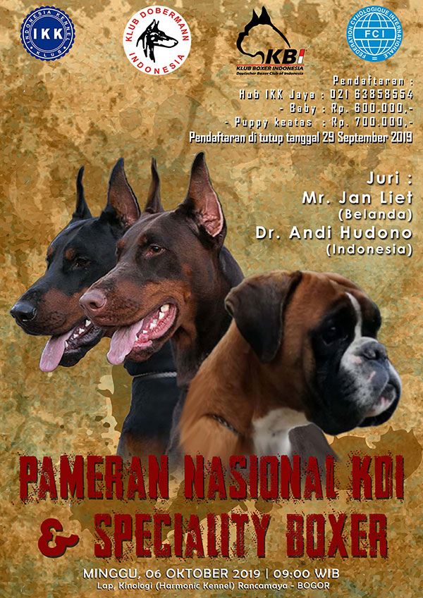 Pameran Nasional Dobermann & Speciality Boxer 2019