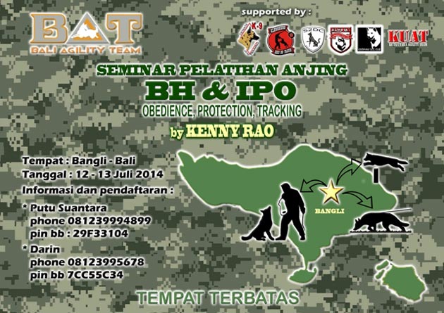 Seminar Pelatihan Anjing BH & IPO Bali
