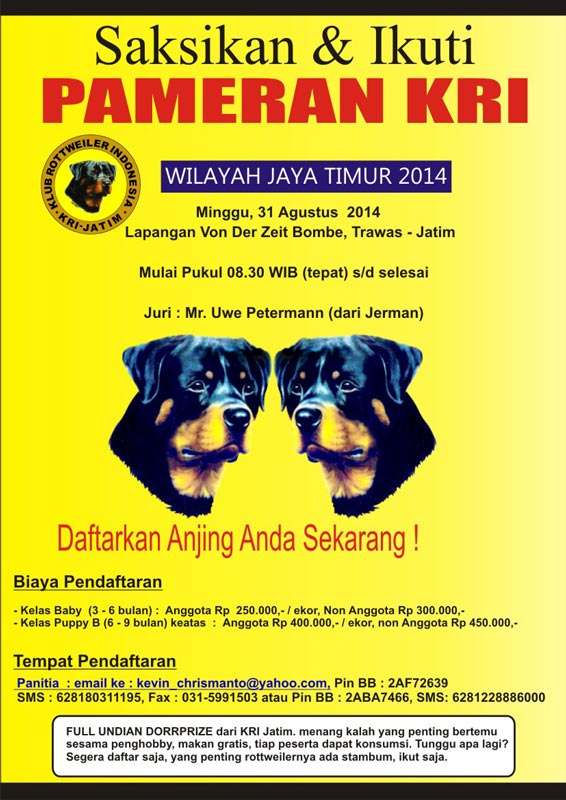 Pameran Anjing Rottweiler KRI Jatim 2014