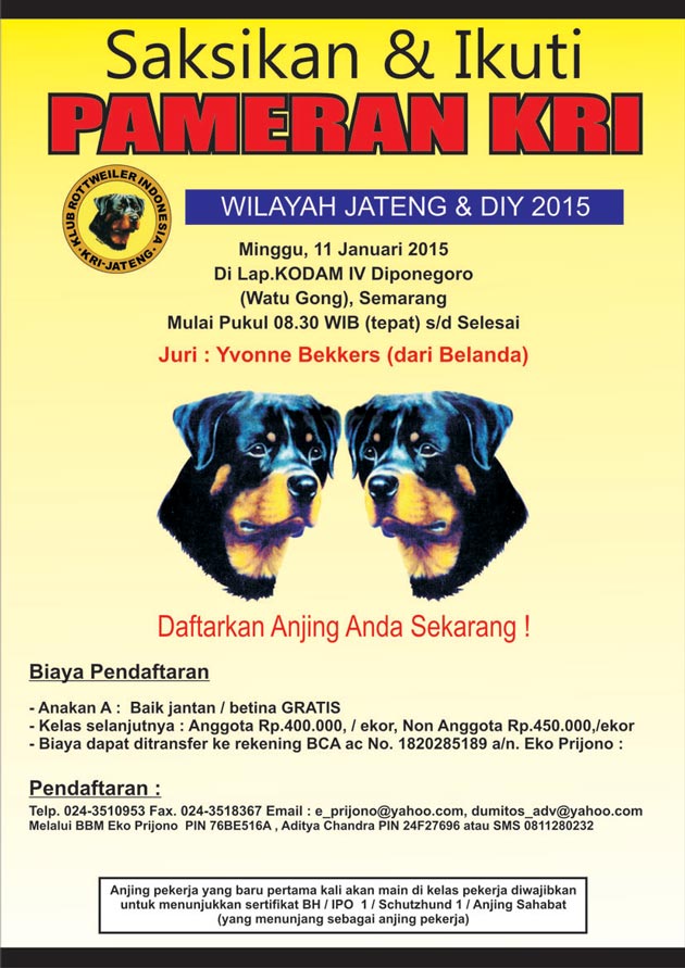 Pameran Anjing Rottweiler Jateng & DIY 2015