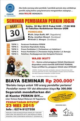 Seminar Pembiakan Anjing Perkin Jogja